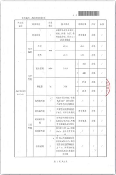 武汉出厂检测报告